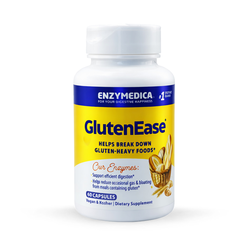 Enzymedica GlutenEase digestive enzymes 60 capsules, imported from the UK