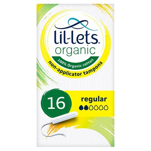 Lil-Lets Organic Non-Applicator Regular 16 per pack