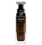 NYX Professional Makeup, Can't Stop Won't Stop Full Coverage Foundation Vegetarian & Vegan Boots Deep Rich  