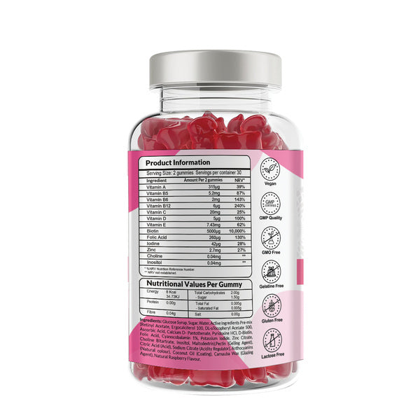 Pharmanostix Beauty Complex hair skin nails gummies 60, imported from the UK