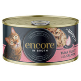 Encore Natural Wet Cat Food Tuna Fillet with Salmon in Broth Tin 70g GOODS Sainsburys   