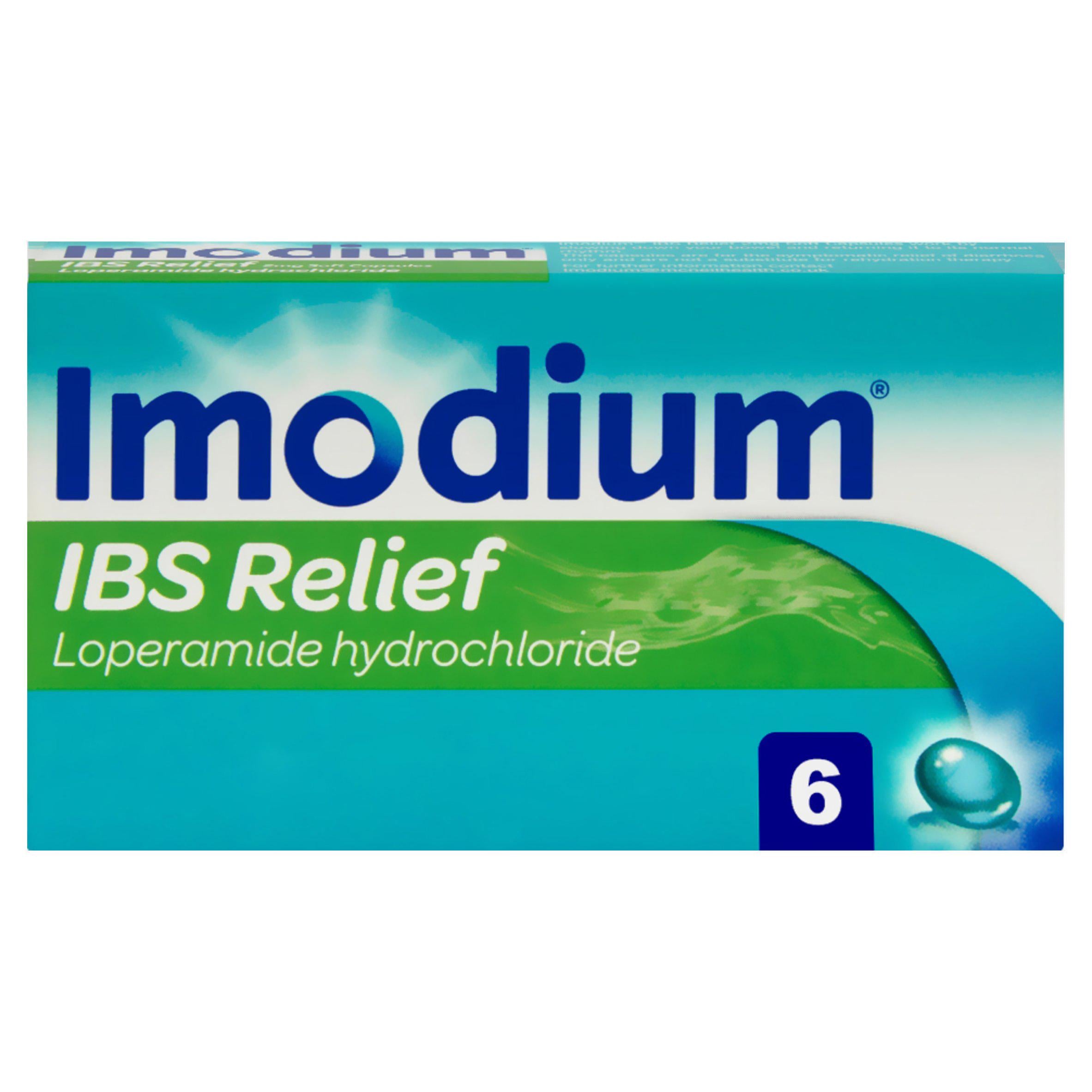 Imodium Capsules for IBS Diarrhoea Relief Capsules x6 stomach & bowel Sainsburys   