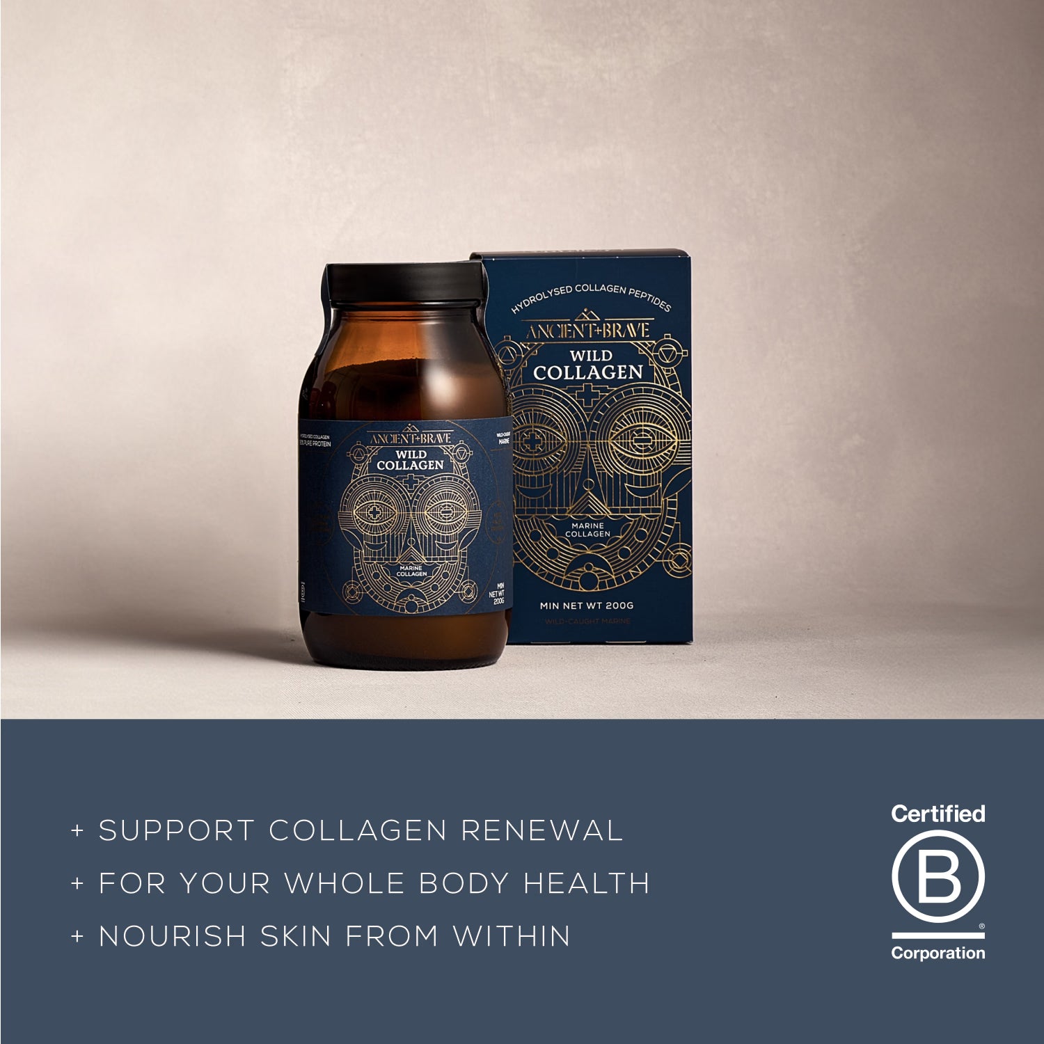 Ancient+Brave wild collagen 200g, imported from the UK