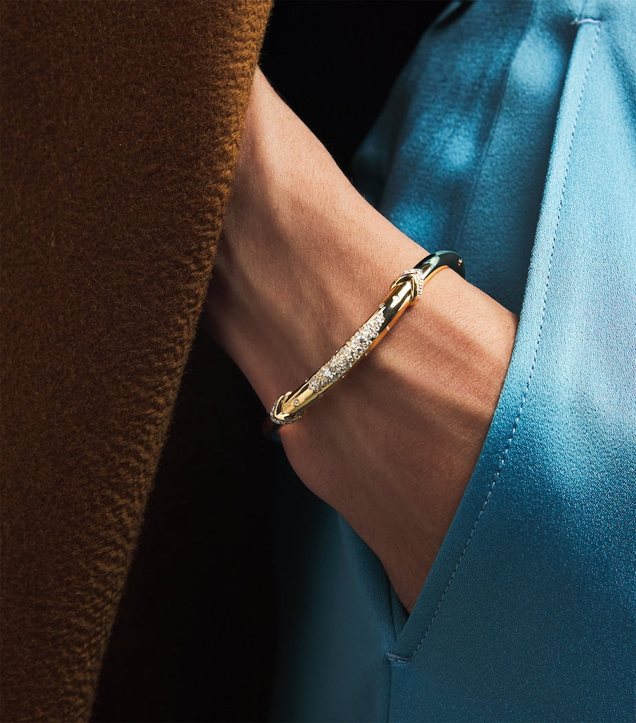 L'Atelier Nawbar 18kt gold diamond bangle, British product