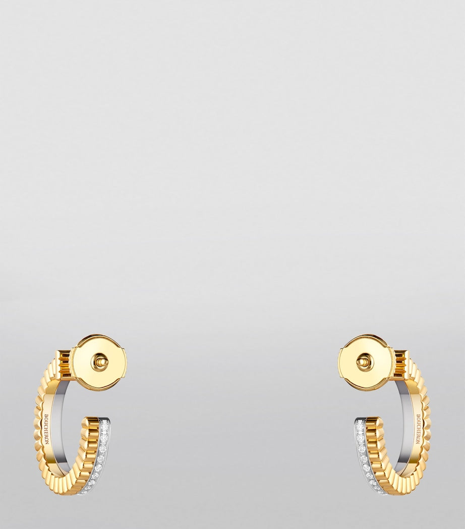 Boucheron Quatre Radiant Edition hoop earrings, imported from the UK