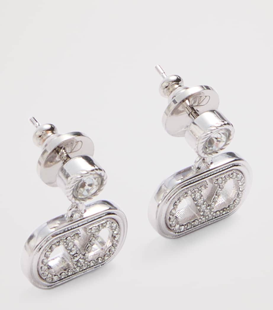 Valentino Garavani crystal Ovalette earrings (British brand)