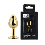 Loving Joy butt plug gold metal clear stone small, UK version
