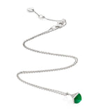 MARLI New York white gold green agate pendant, imported from the UK