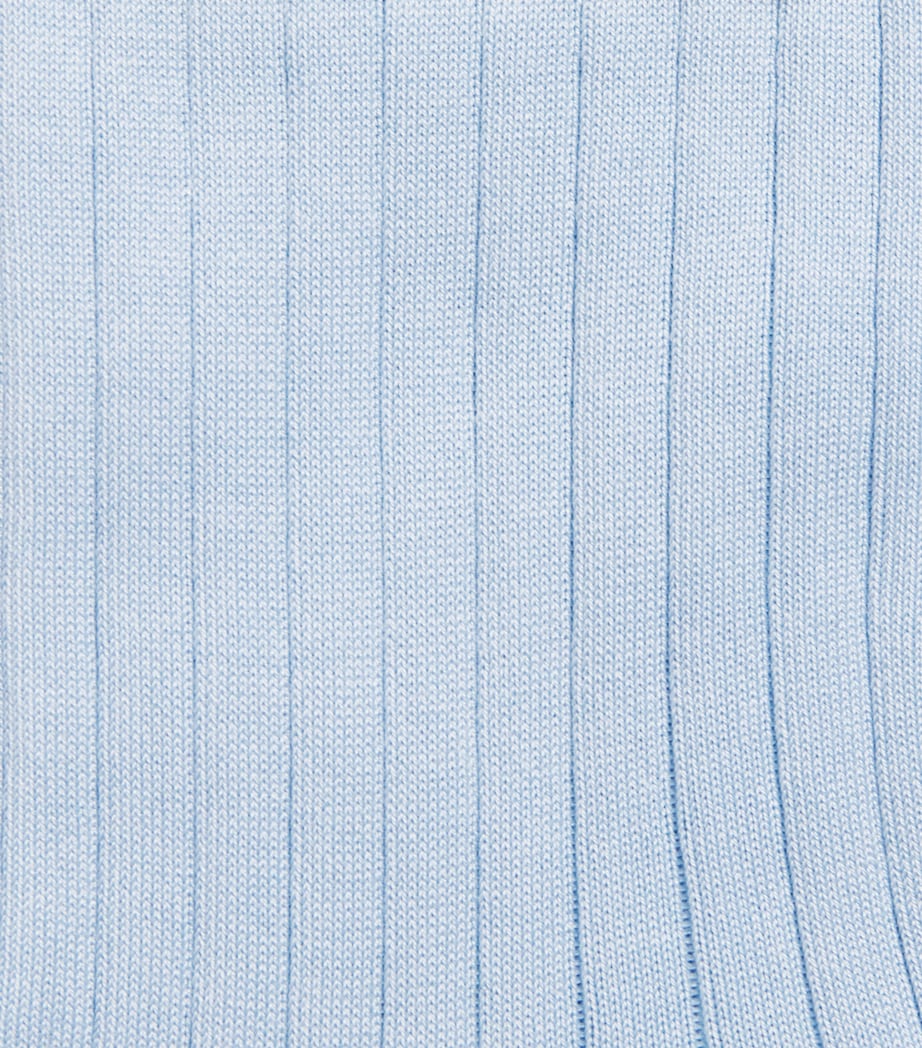Harrods cotton-blend ribbed socks, imported from the UK