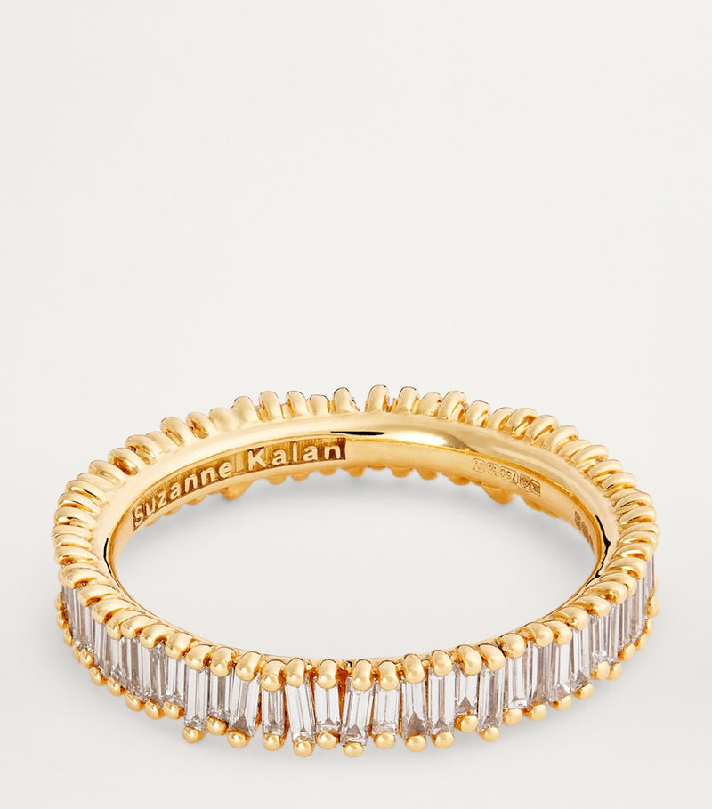 Suzanne Kalan eternity ring 3mm yellow gold diamond - British product