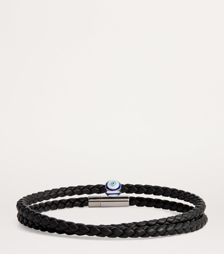 Tateossian recycled corn cable evil eye bracelet - British product