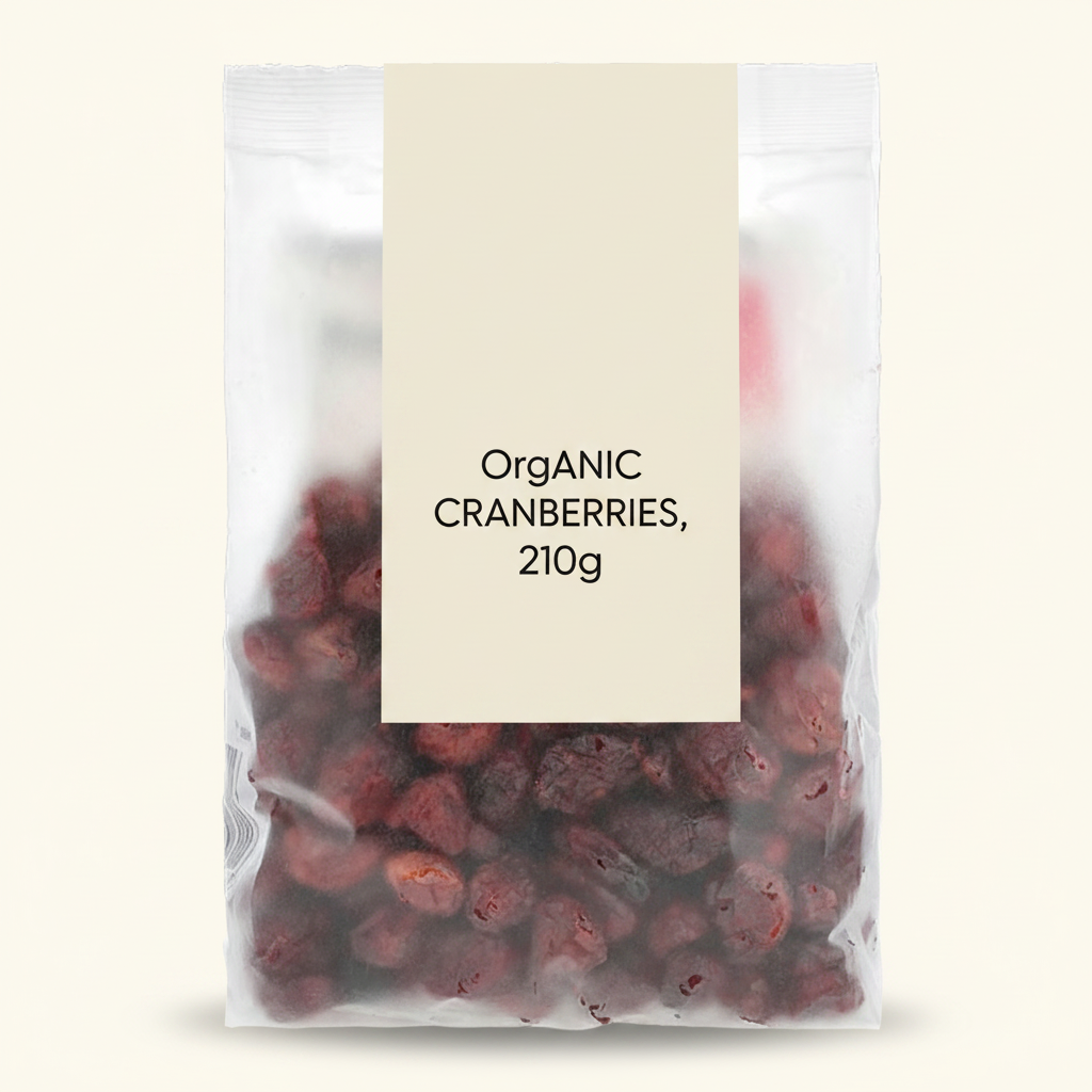 Holland & Barrett Bio Cranberries 210g, britische Version
