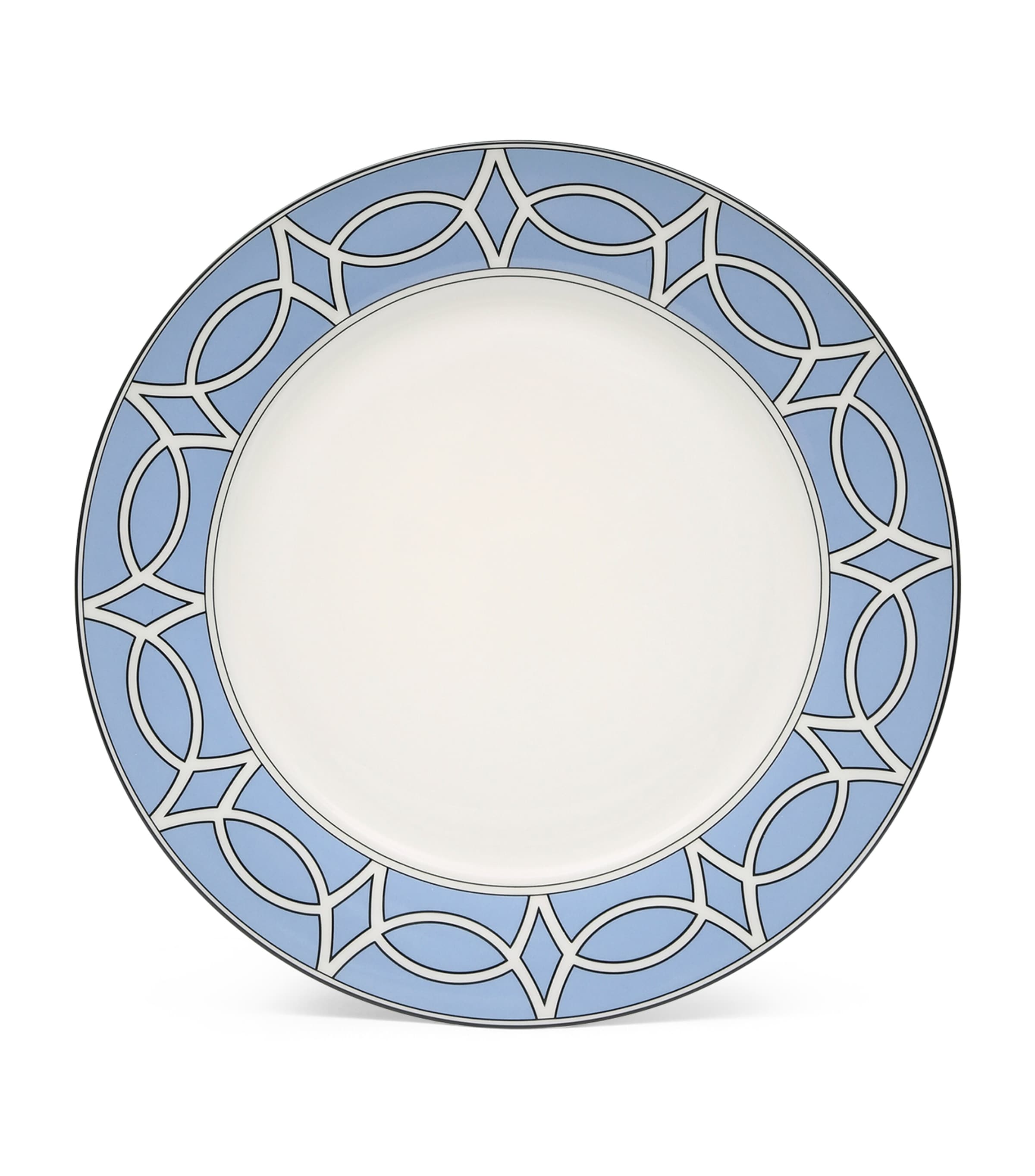Geometric Print Fine Bone China Dinner Plates Set of 2 (26cm Diameter)