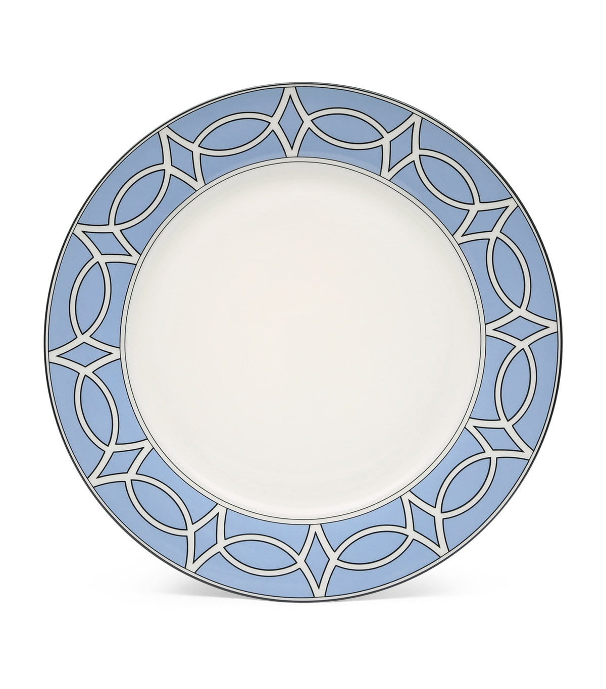 Geometric Print Fine Bone China Dinner Plates Set of 2 (26cm Diameter)