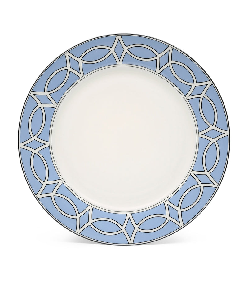 Geometric Print Fine Bone China Dinner Plates Set of 2 (26cm Diameter)