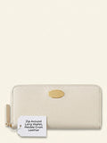 Mulberry Plaque leather zipped purse in black - British product