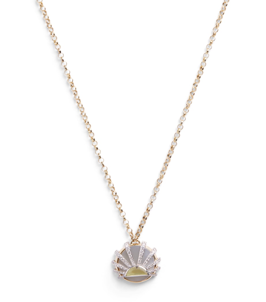 L'Atelier Nawbar Sun Dawn necklace with diamonds and citrine (British brand)