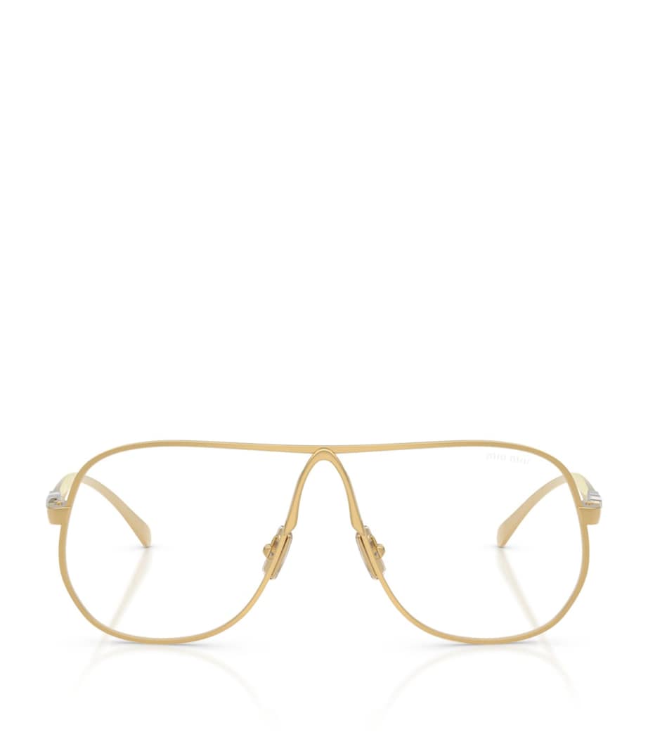 Miu Miu metal pilot sunglasses with blue light filter - British product