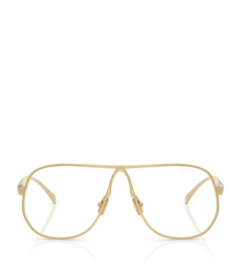 Miu Miu metal pilot sunglasses with blue light filter - British product