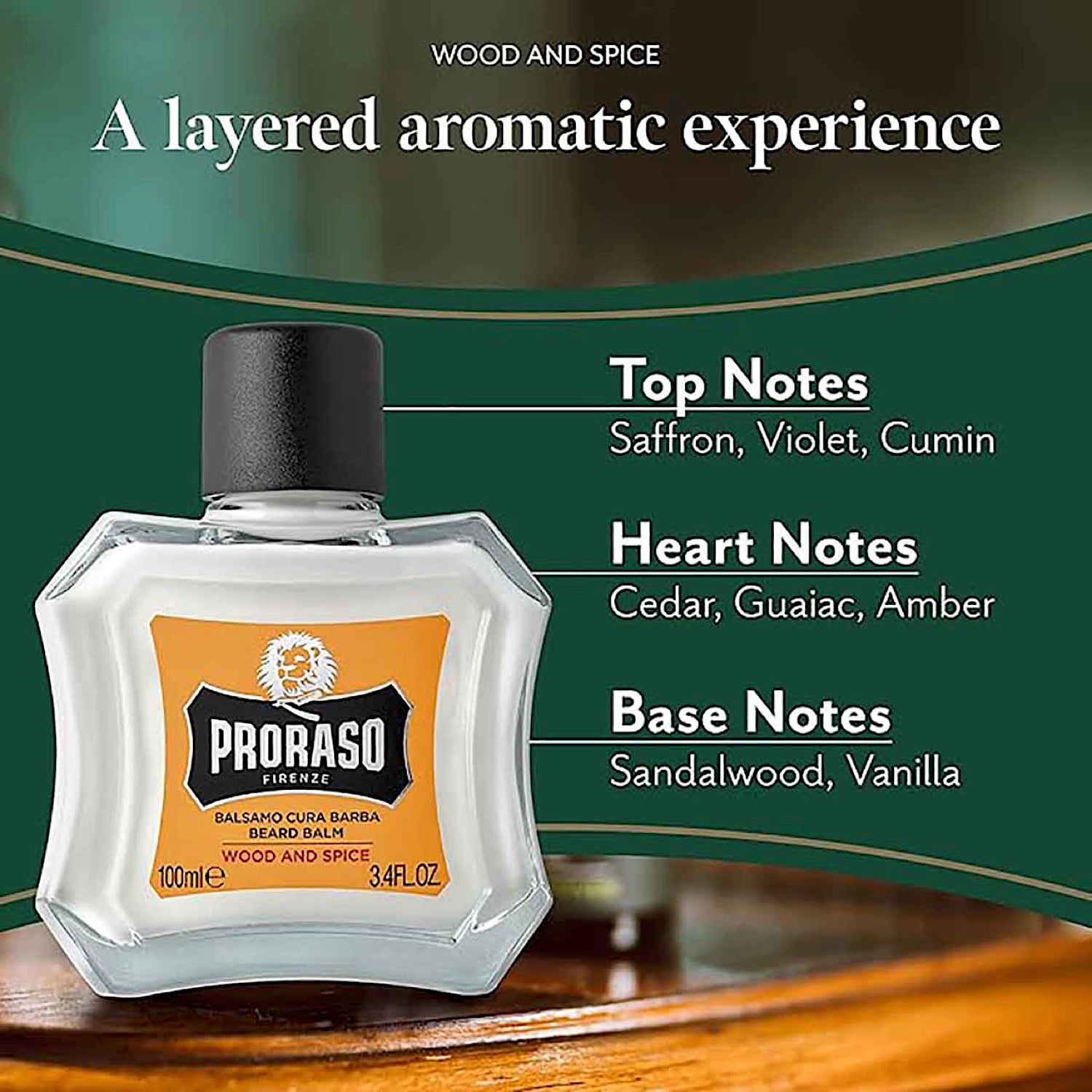 Proraso beard balm Wood & Spice 100ml, UK version
