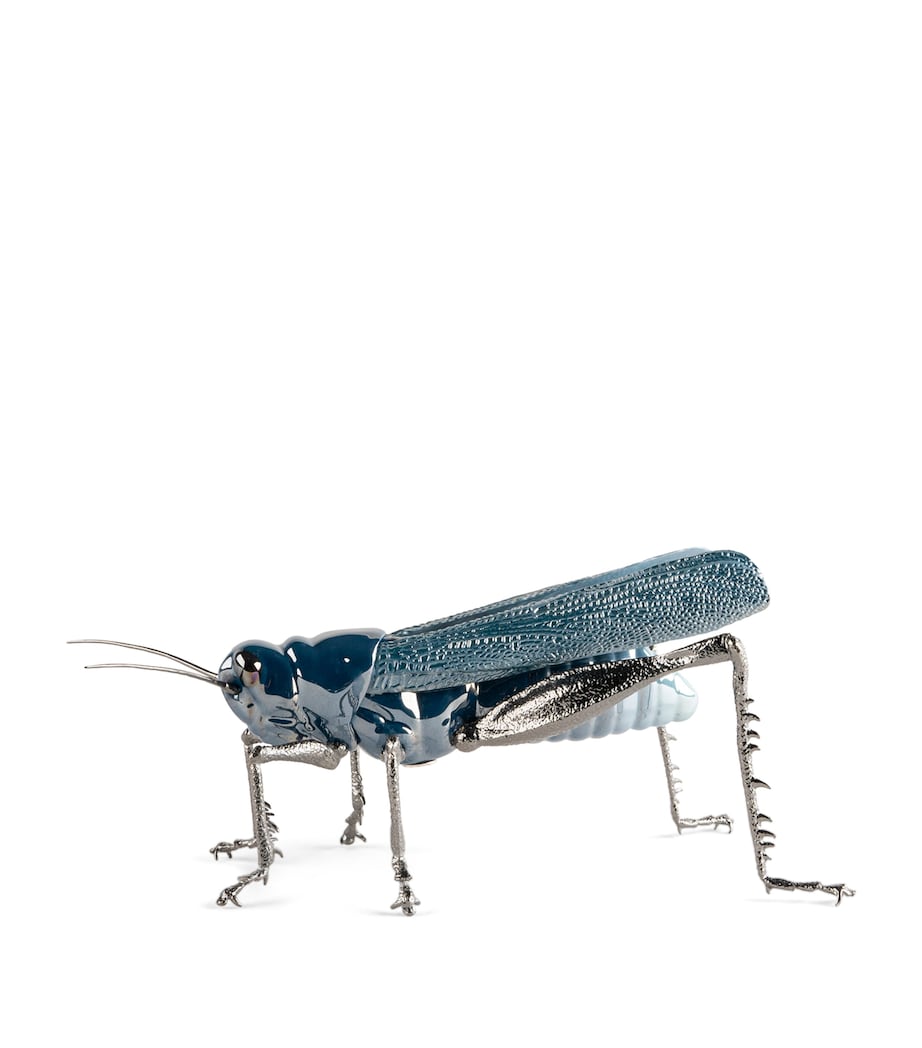 Lladró porcelain grasshopper figurine H11cm, imported from the UK