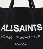 AllSaints Underground organic cotton tote bag, imported from the UK