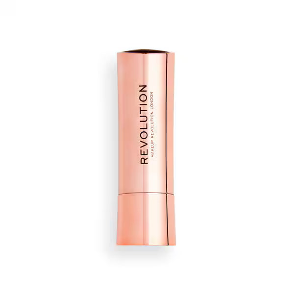 Revolution Satin Kiss lipstick TGFI dark red brown, imported from the UK
