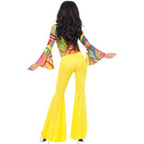 Smiffys 70s Groovy Babe Costume yellow top flared trousers (British brand)