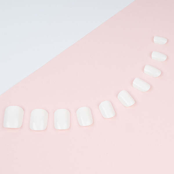 Invogue white square nails 24 pieces - British product