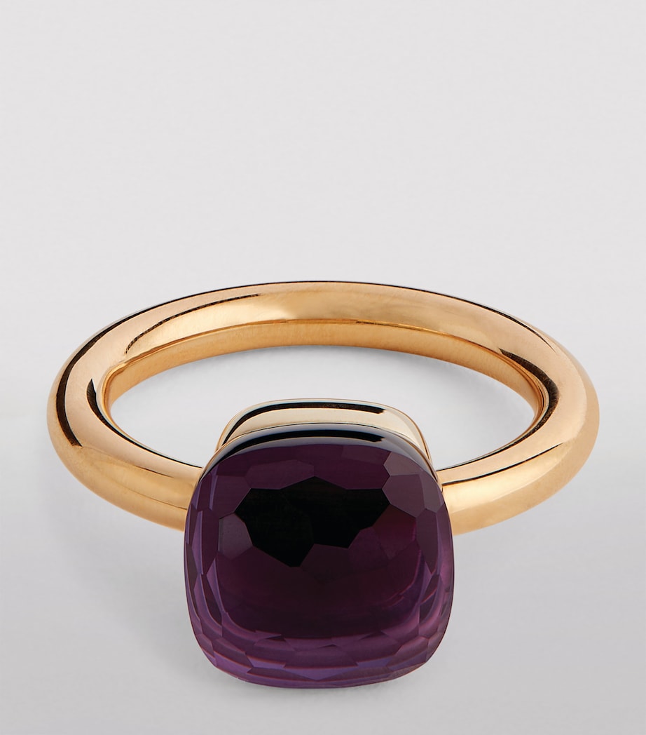 Pomellato Nudo Classic amethyst ring rose white gold - British product