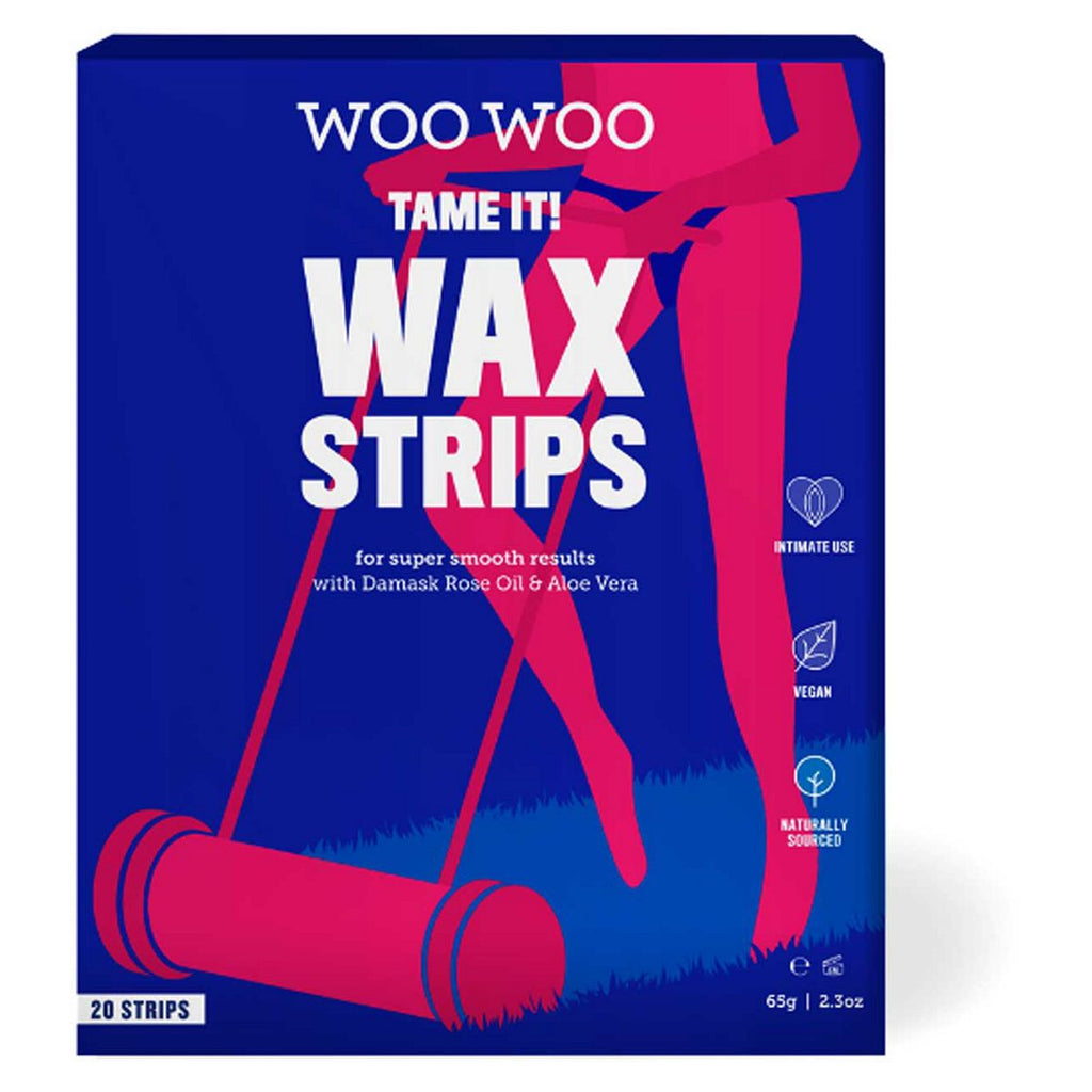 Woowoo Tame It Bikini Wax Strips With Damask Rose Oil - 20 Strips