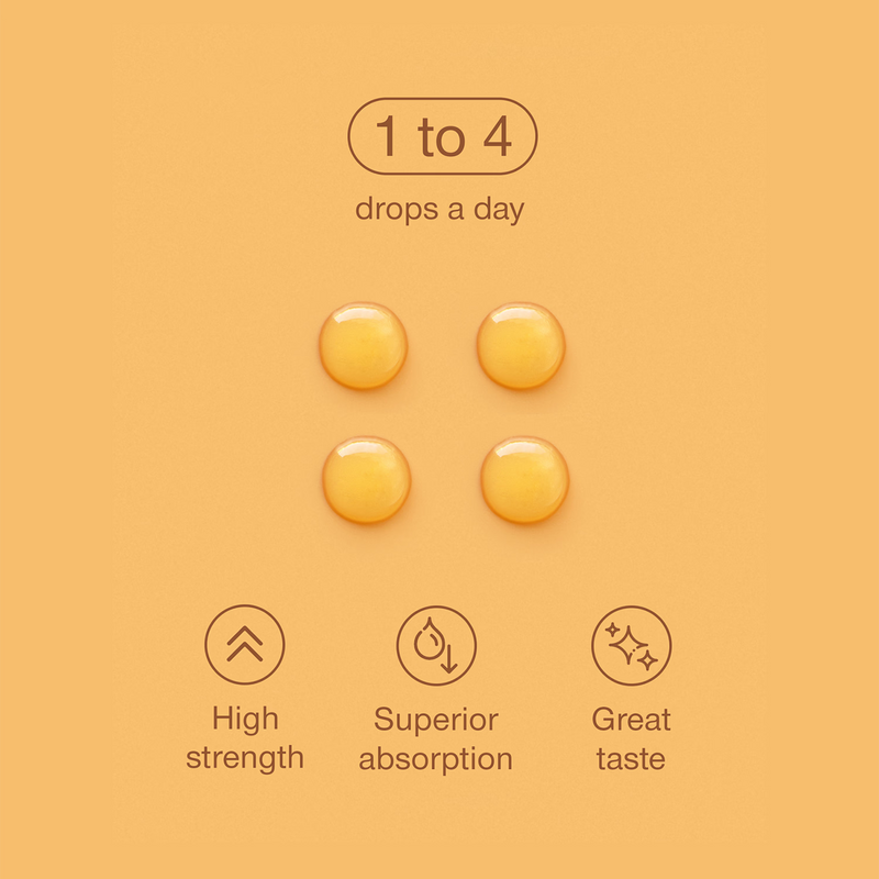 SuperSelf Vitamin D3 K2 drops orange flavour 30ml - British product