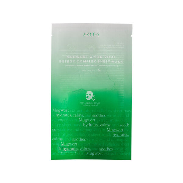 AXIS-Y Green Vital Energy Complex Sheet Mask Mugwort 30ml, imported from Korea