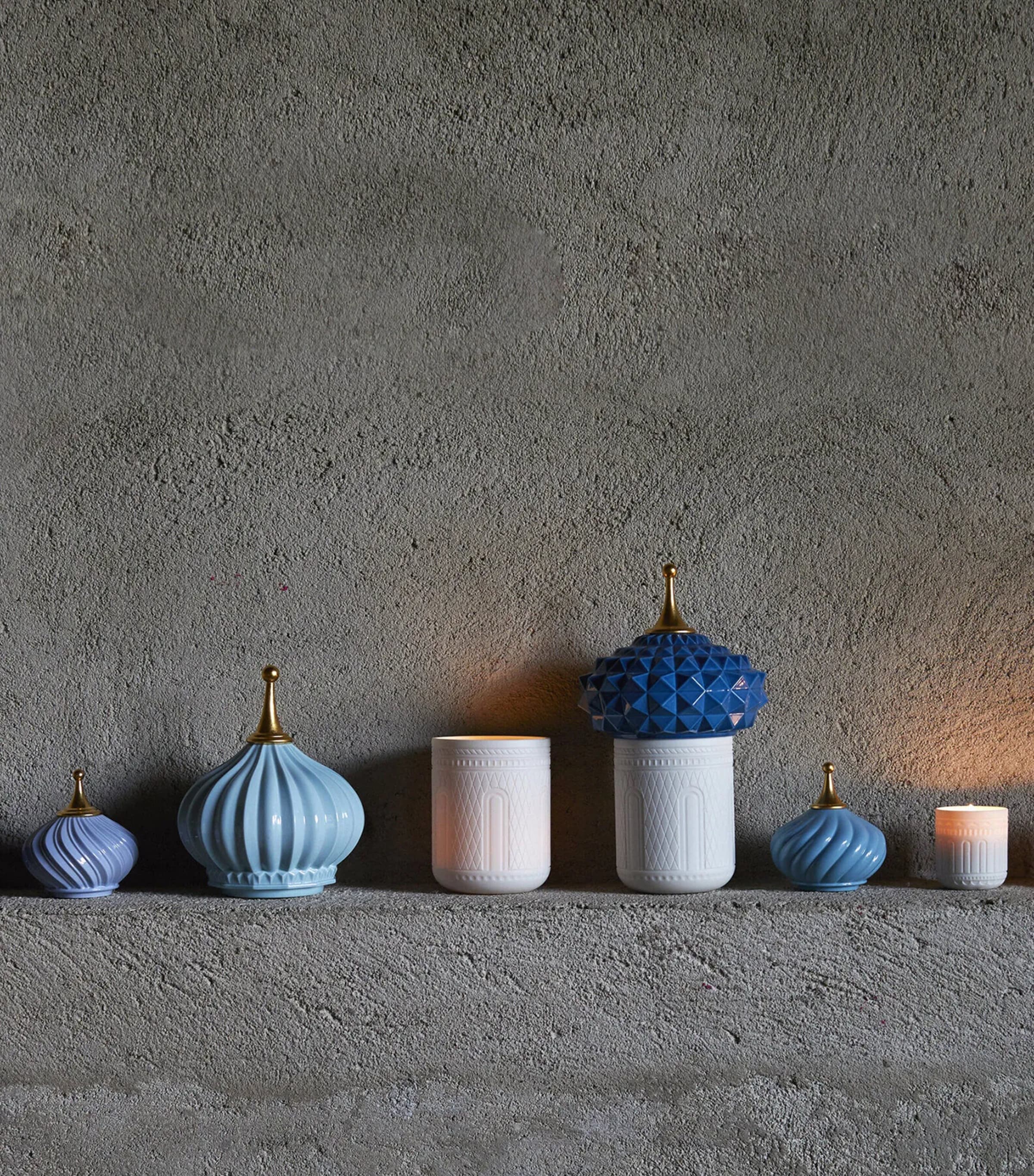 Lladró Blue Spire scented candle 200g, UK version