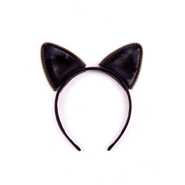 Ann Summers oil slick PU cat ears black headband, imported from the UK
