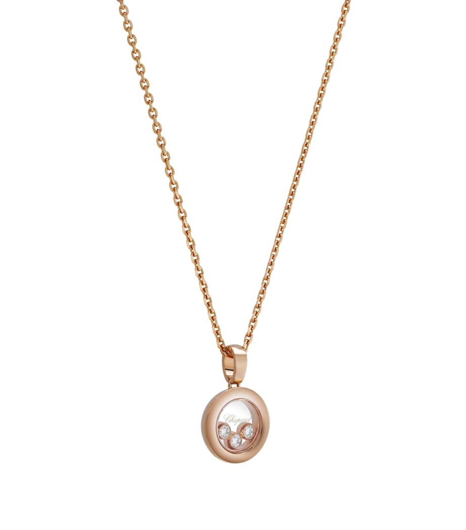 Chopard rose gold diamond pendant (British brand)