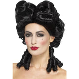 Smiffys Gothic Baroque Wig in black, imported from the UK