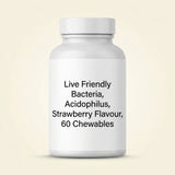Holland & Barrett strawberry probiotic chewable tablets 60 count (British brand)