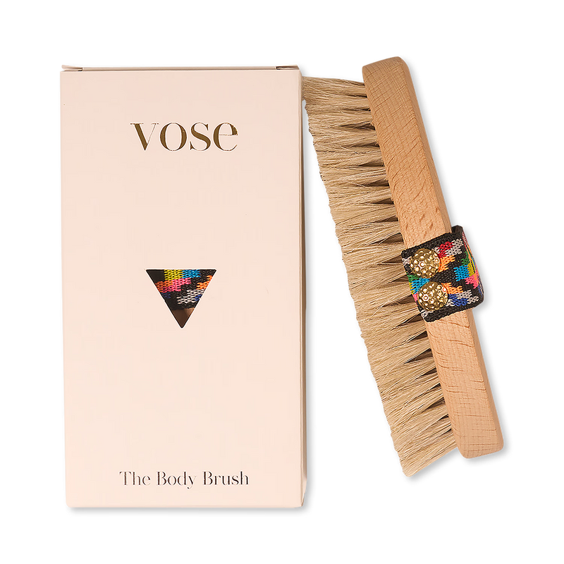 100% horsehair body brush with hornbeam wood handle, UK version