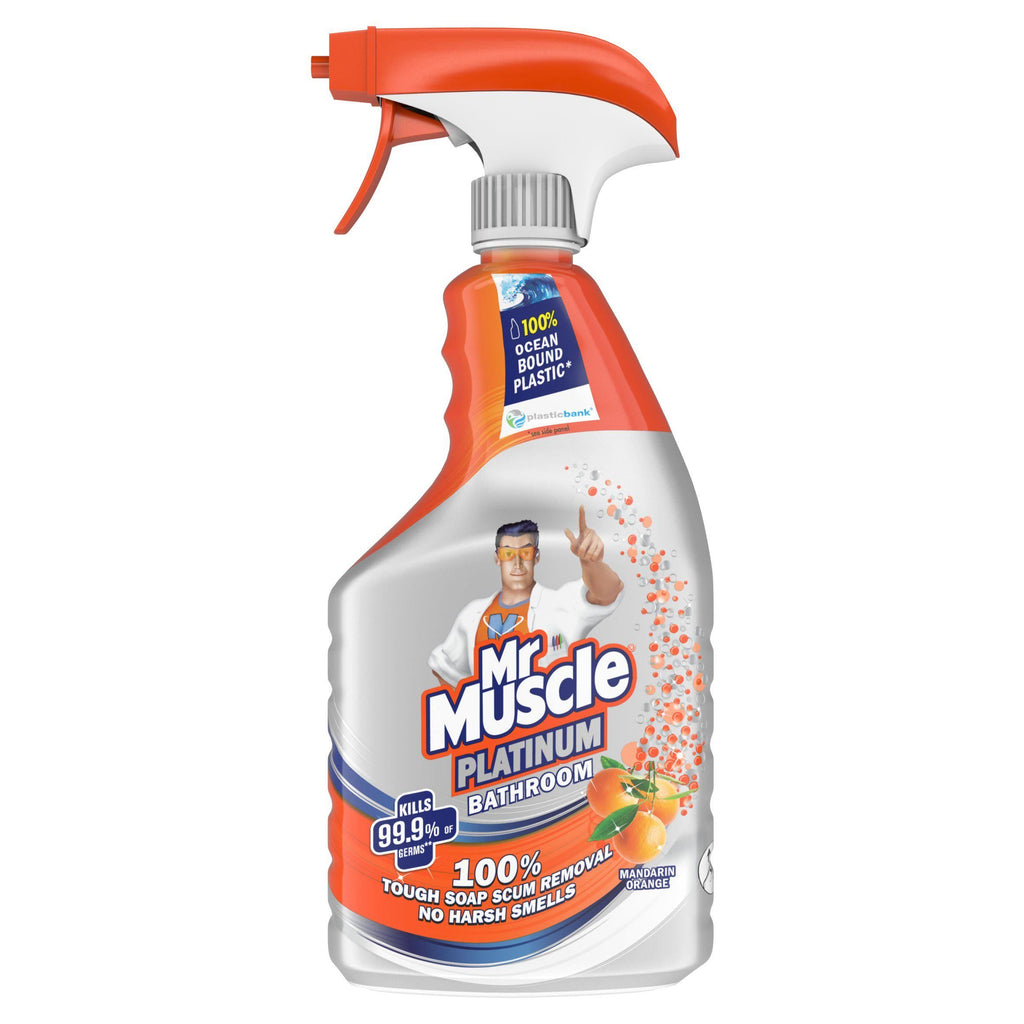 Mr Muscle Platinum Antibacterial Mandarin Bathroom Cleaning Spray 750ml