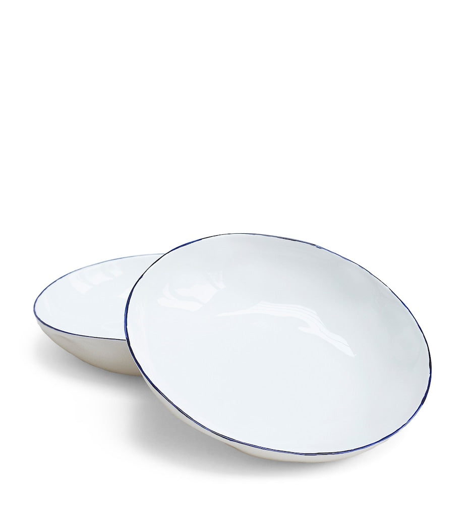 FELDSPAR set of 4 cobalt pasta bowls 22cm - British product