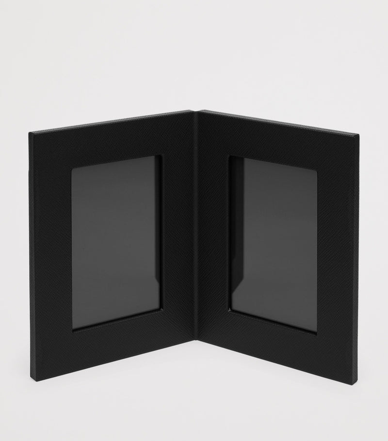 Smythson Calfskin Panama Double Frame 6 x 4 (British brand)
