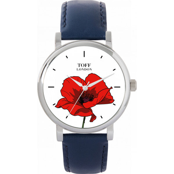 Toff London red poppy watch 38mm, UK version