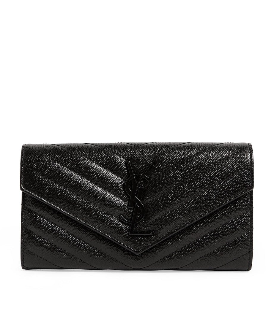 Saint Laurent Envelope matelassé leather wallet, UK version