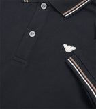 Emporio Armani kids stretch-cotton polo shirt with two-tone collar - British product