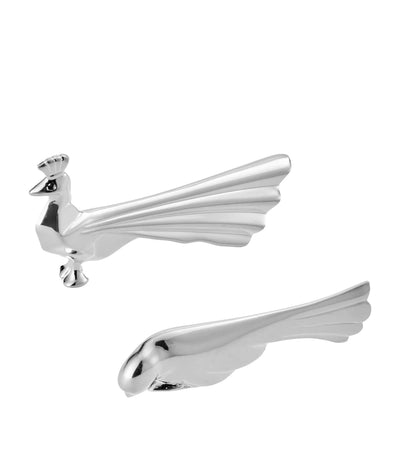 Harrods Christofle Silver-Plated Gallia Dove and Peacock Knife Rests- Buy online at McGrocer