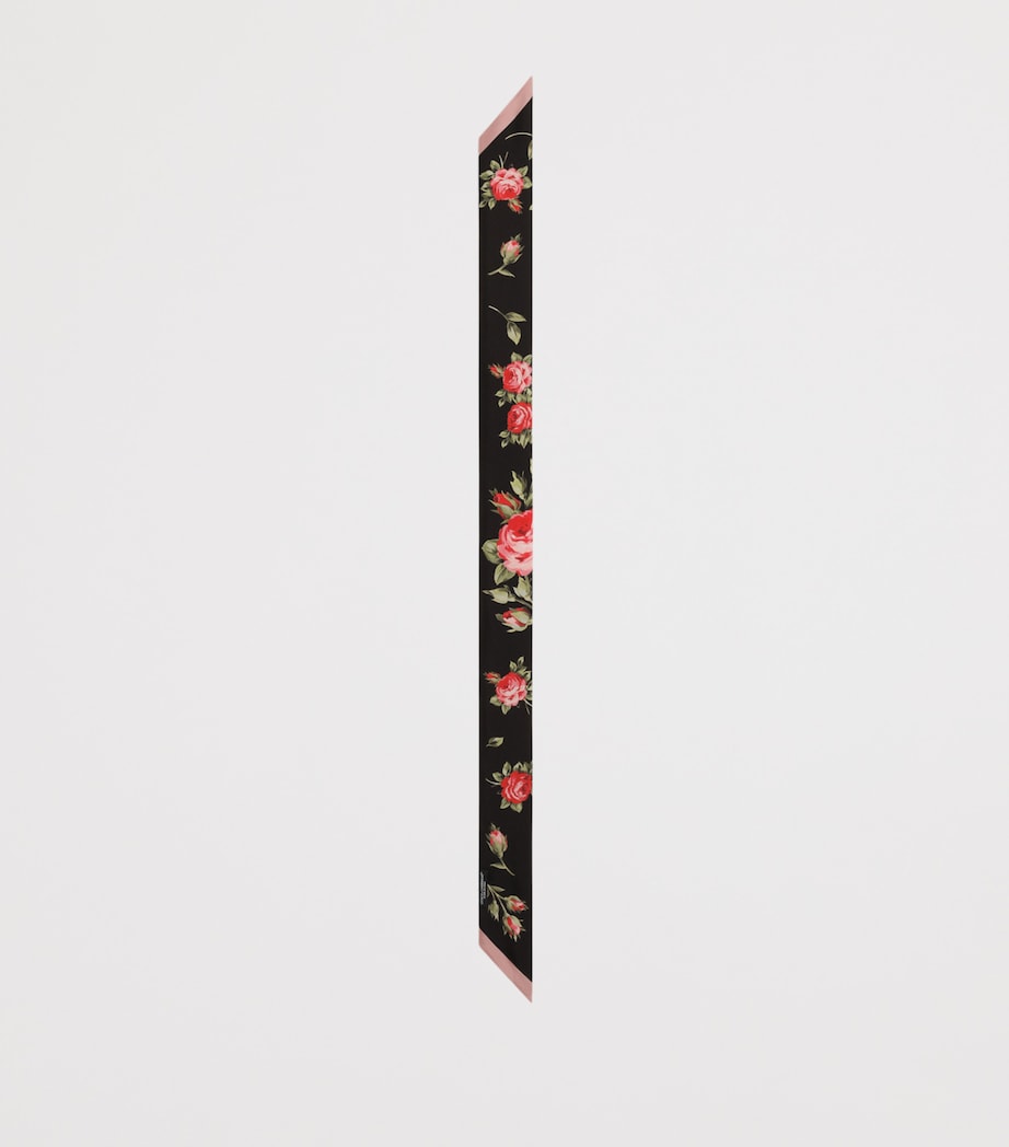 Dolce&Gabbana silk floral skinny scarf, imported from the UK