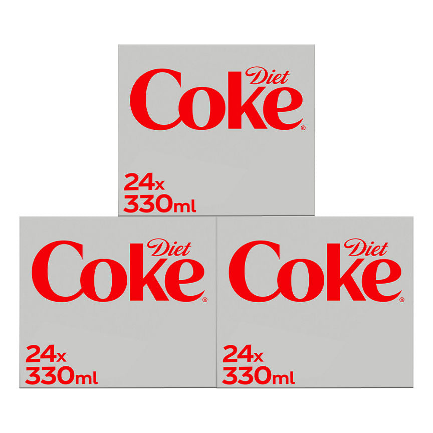 Diet Coke 3 for £24 Drinks Bundle 72 Cans GOODS ASDA   