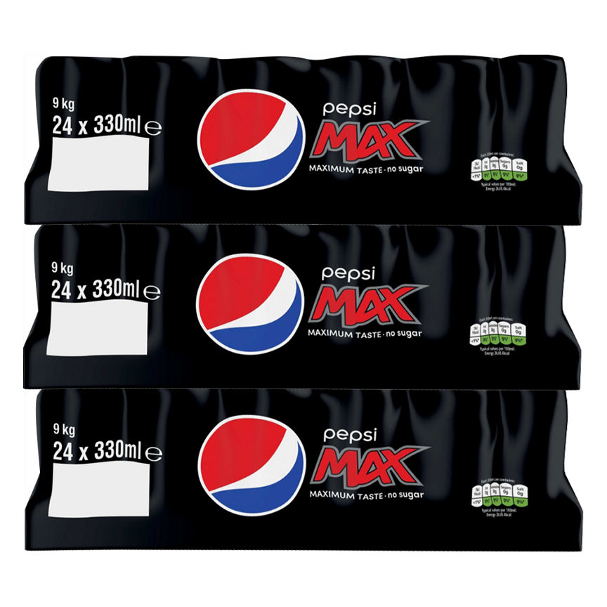 Pepsi Max 3 for £24 Drinks Bundle 72 Cans GOODS ASDA   