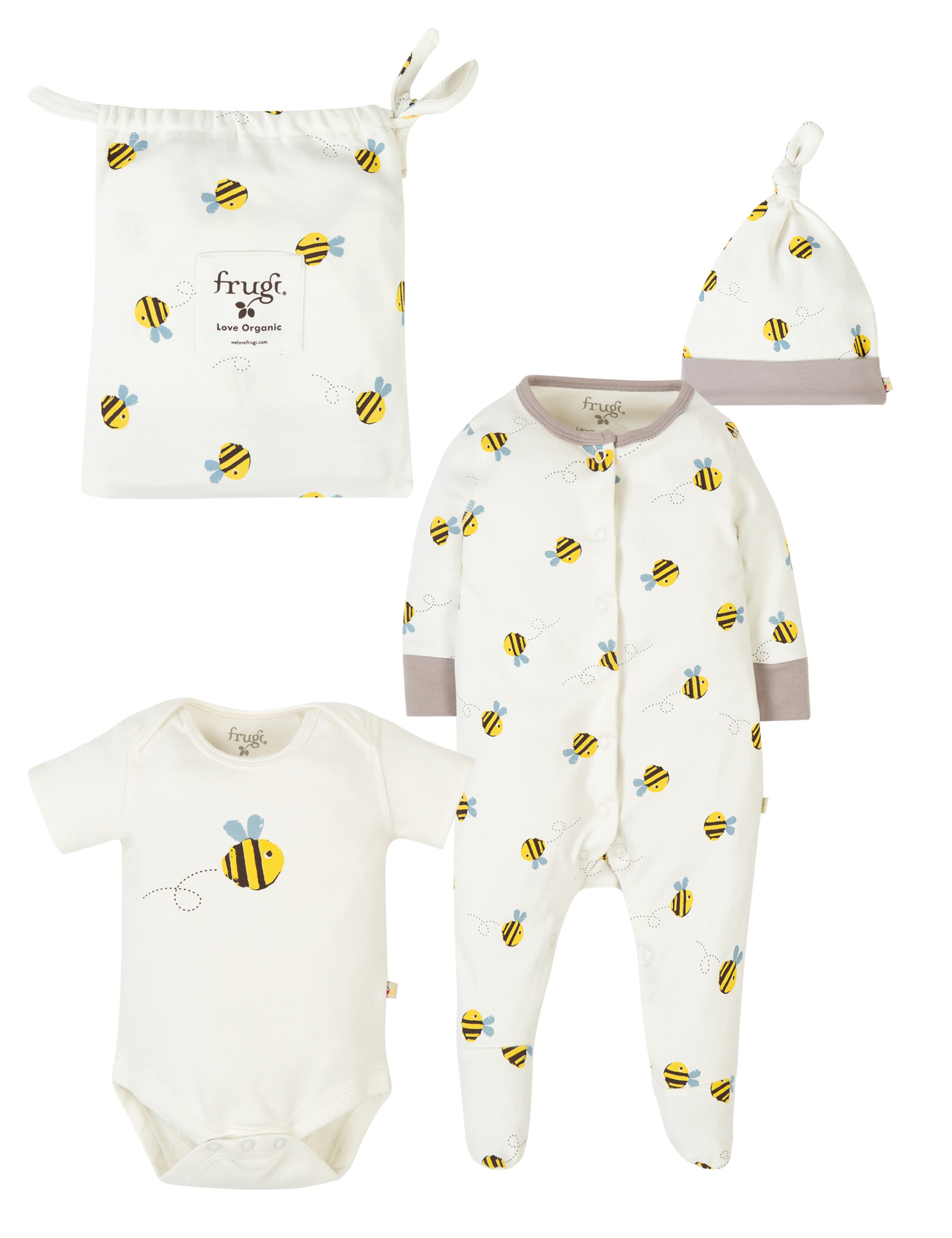 Baby cotton gift set 3-piece bee theme 7lbs-1yr - British product